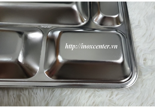 KHAY CƠM INOX 4 NGĂN CẠN -INOX 304 (29X23X2.2 CM)