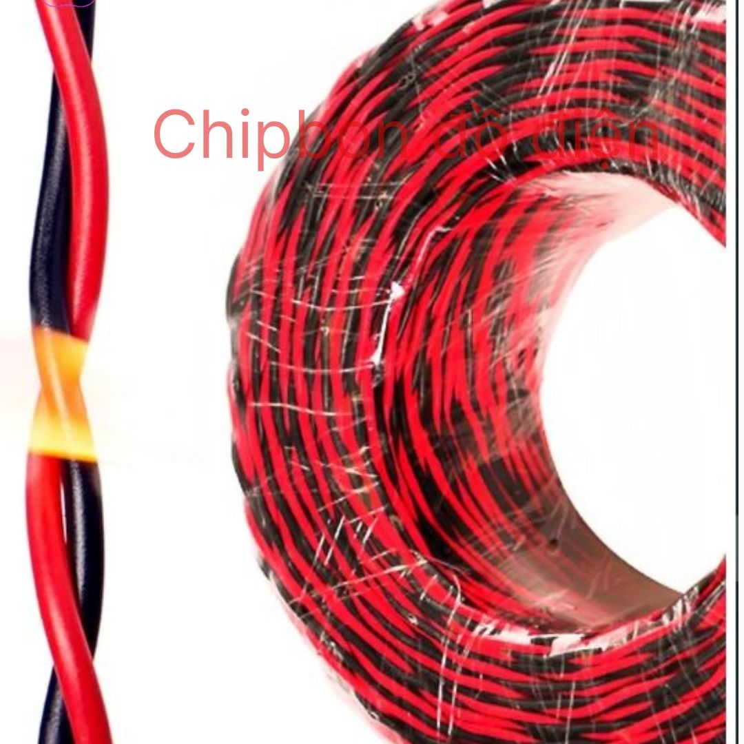 Dây điện đôi đỏ đen 2x0,75 mm