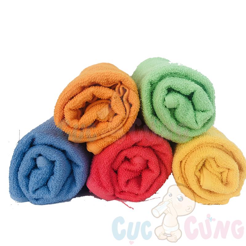Bộ 5 Khăn tắm siêu mềm thấm hút 25x40cm màu ngẫu nhiên