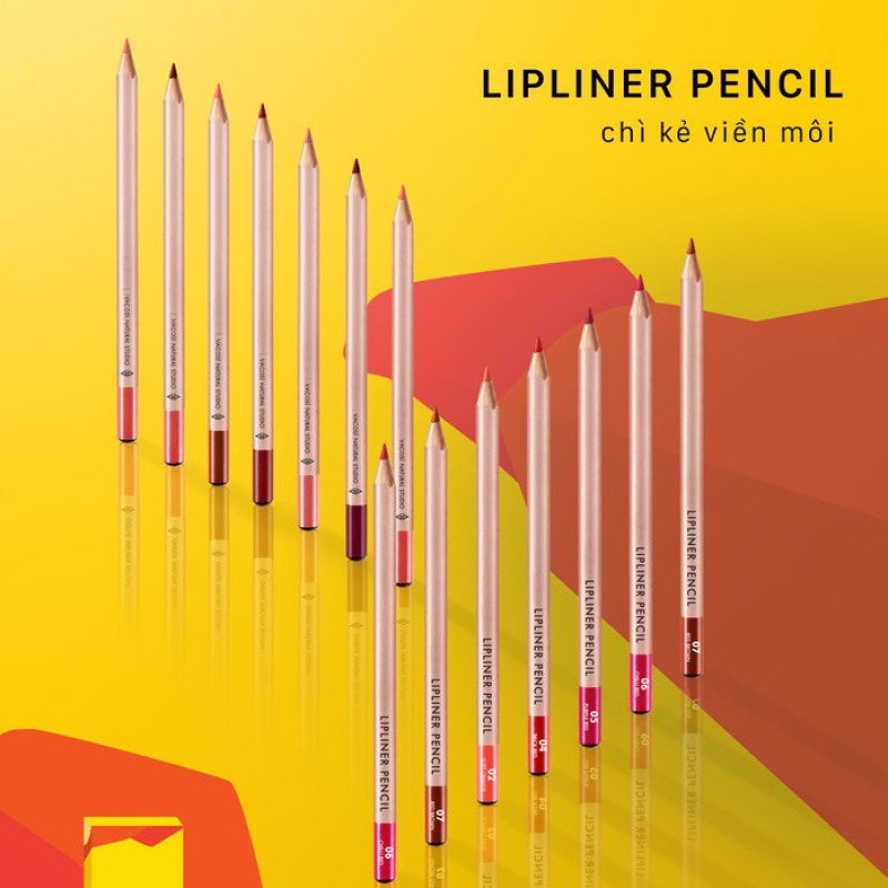 Chì Kẻ Viền Môi Vacosi Natural Studio Lipliner Pencil 3g (mẫu mới)