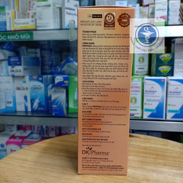 DUNG DỊCH XỊT RỬA MŨI KEO ONG PROPOSOL chai 70ml