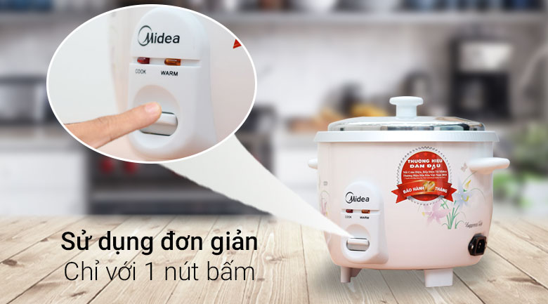 Nồi cơm điện Midea nắp đậy 1 lít MR-GM10SA
