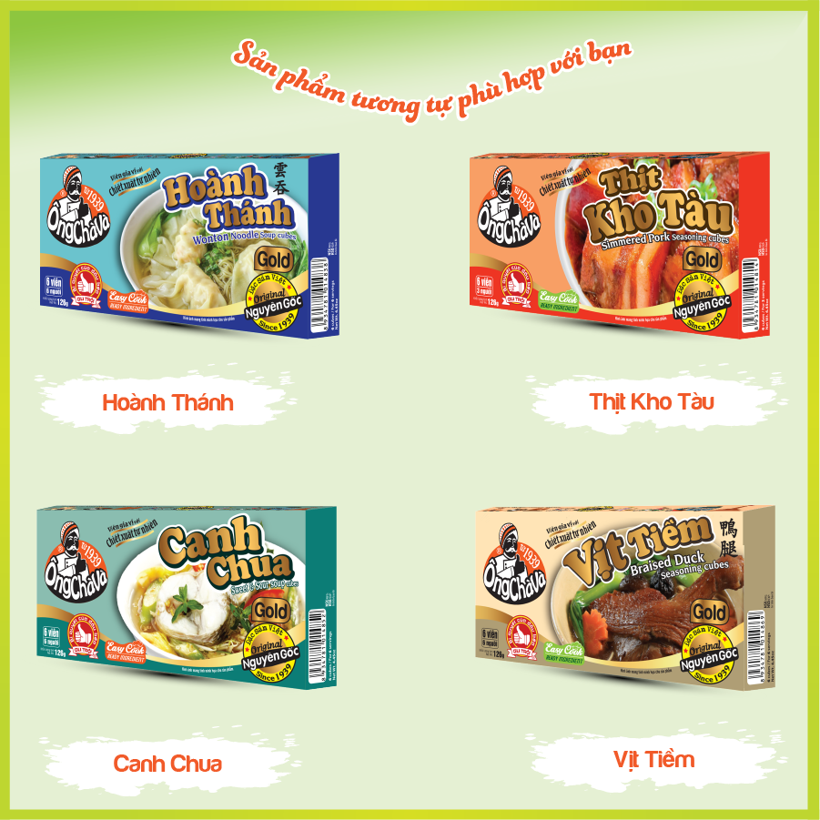 Viên Gia Vị Bún Riêu Cua Ông Chà Và Gold 126g - Nấu Ngon Chuẩn Vị Không Cần Nêm Nếm