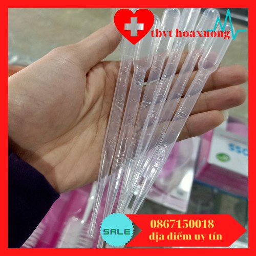[Combo100 ống] Pipet Nhựa Hút Dung Dịch 5ml