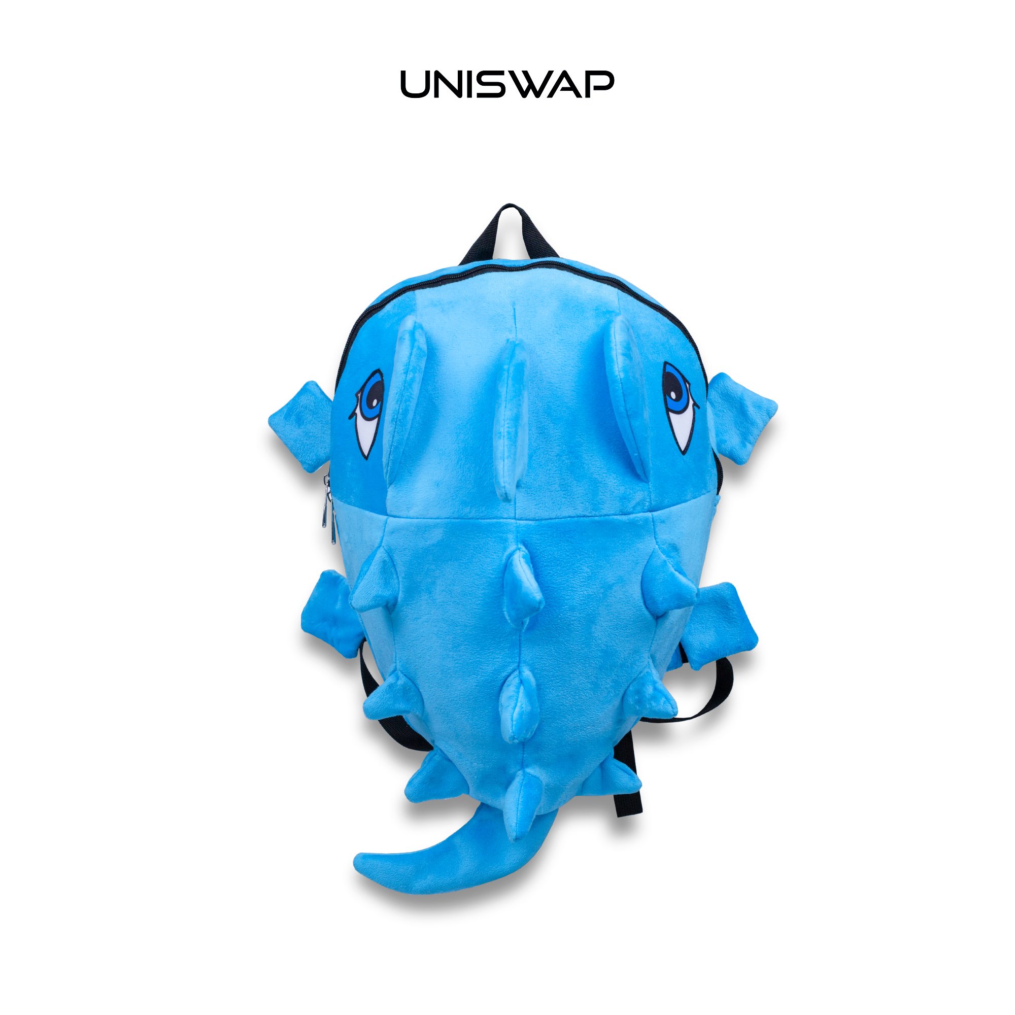 Balo khủng long VẢI NHUNG MỊN người lớn đựng đựng laptop - MÀU XANH DƯƠNG  (VẢI NHUNG 2 LỚP)