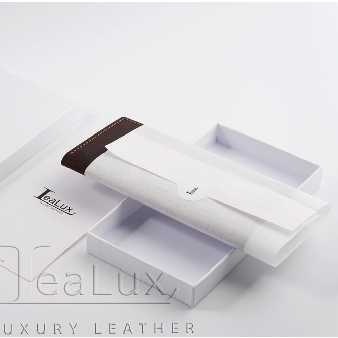 Ví Dài Mini Da Sáp Handmade LEALUX Mini Long Wallet