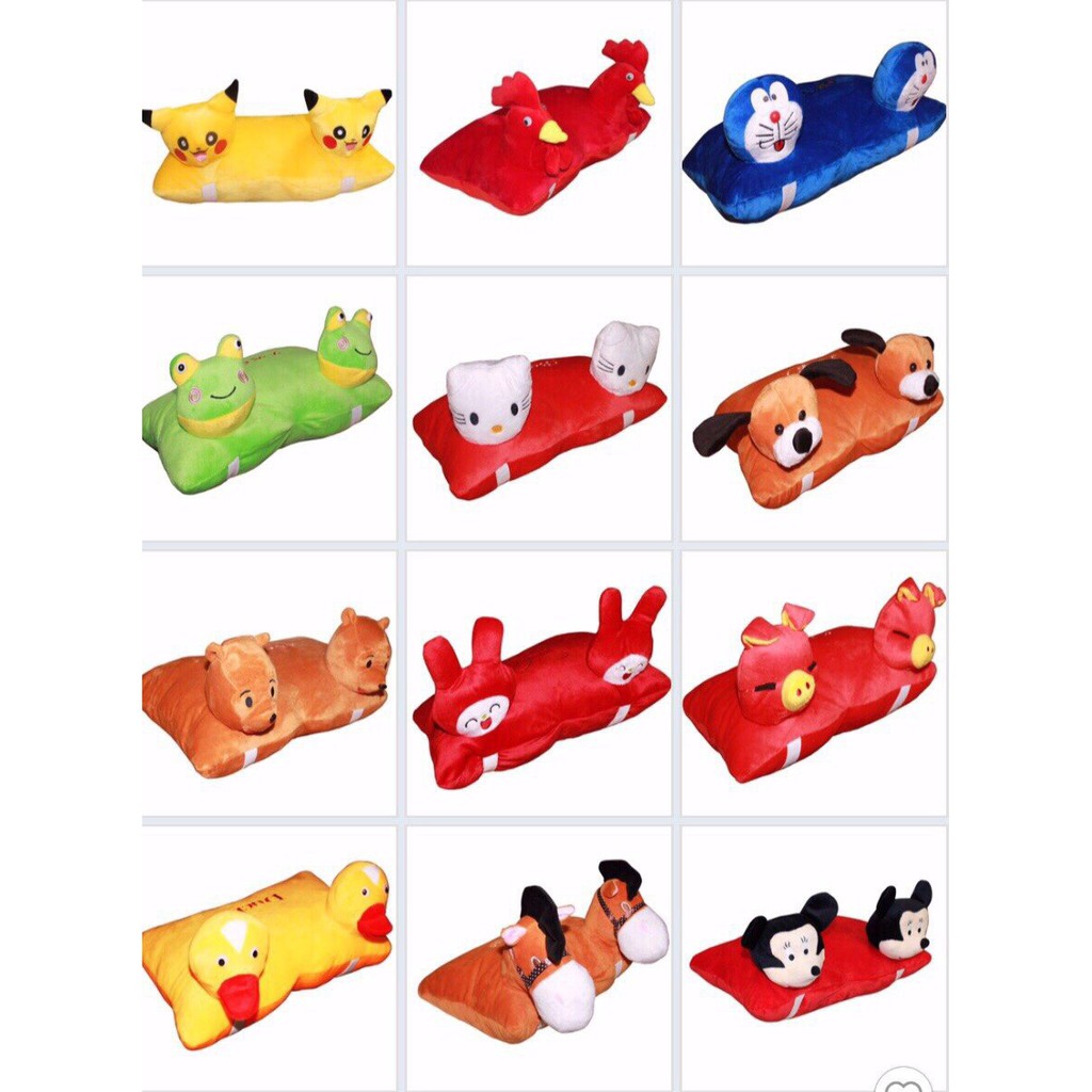 Gối đi xe máy 2 đầu cho bé - Ếch - Xanh lá