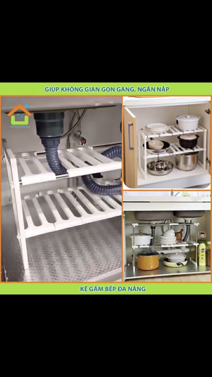 Kệ Gầm Bếp Đa Năng 2 Tầng Inochi