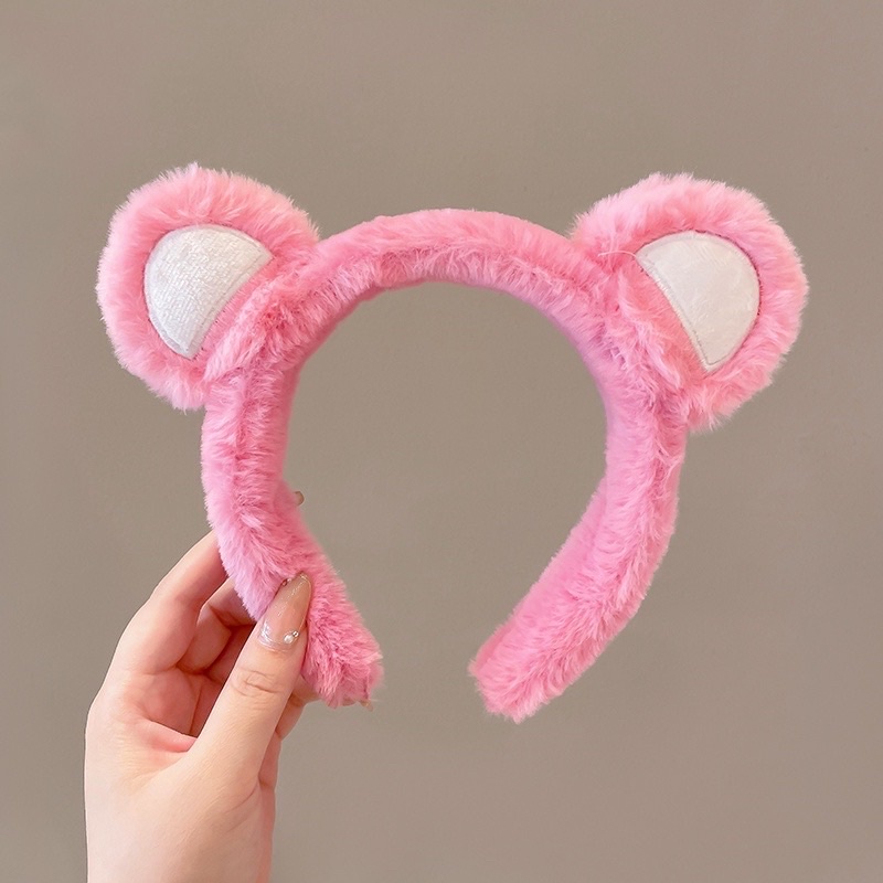 Cài tóc - bờm tóc kẹp tóc tai gấu hồng lotso, bờm ếch