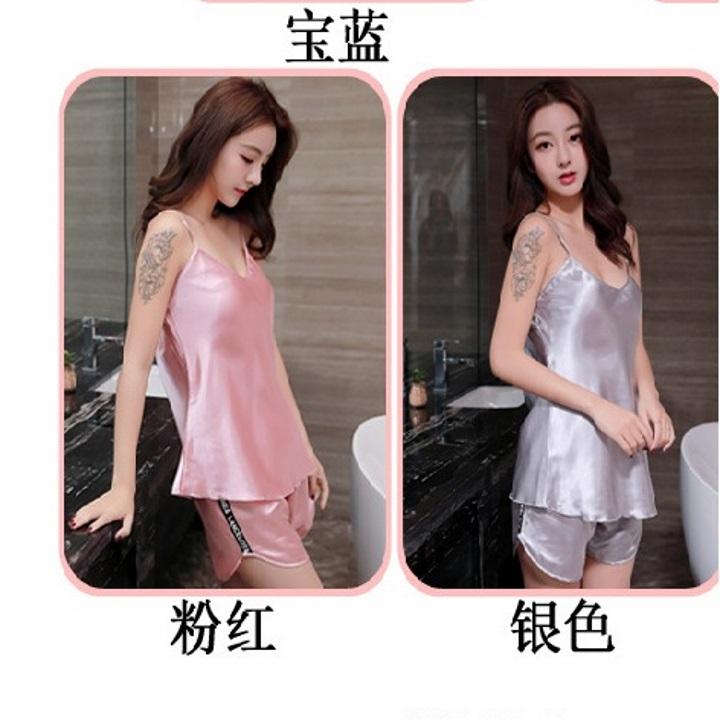 [HCM]Bộ đồ ngủ cao cấp phi lụa - U1
