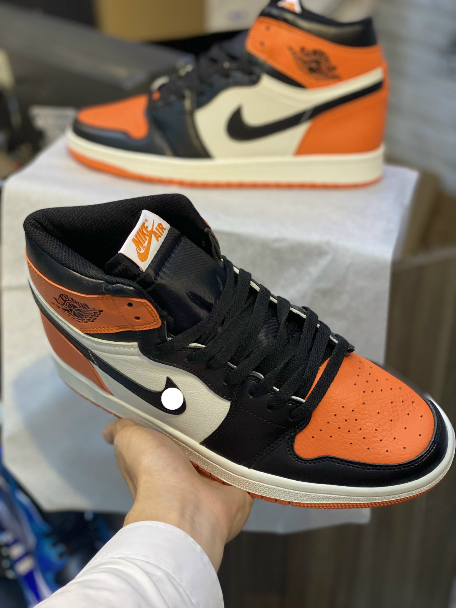 Giày thể thao sneaker JD Orange cao cổ siêu nét