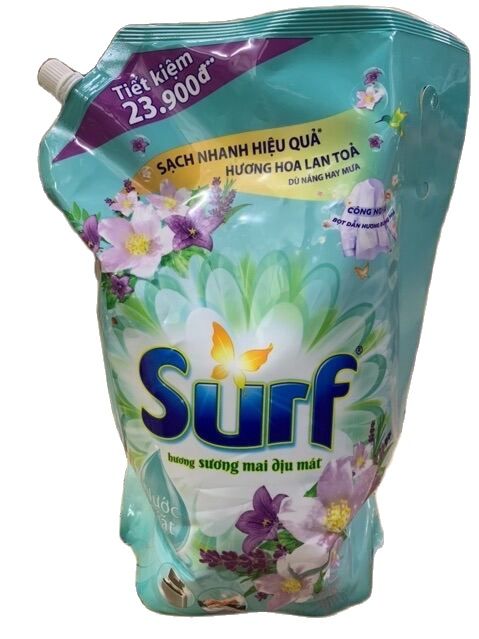 Nước giặt Surf hương sương mai dịu mát 2.9 kg hàng mới giá mới