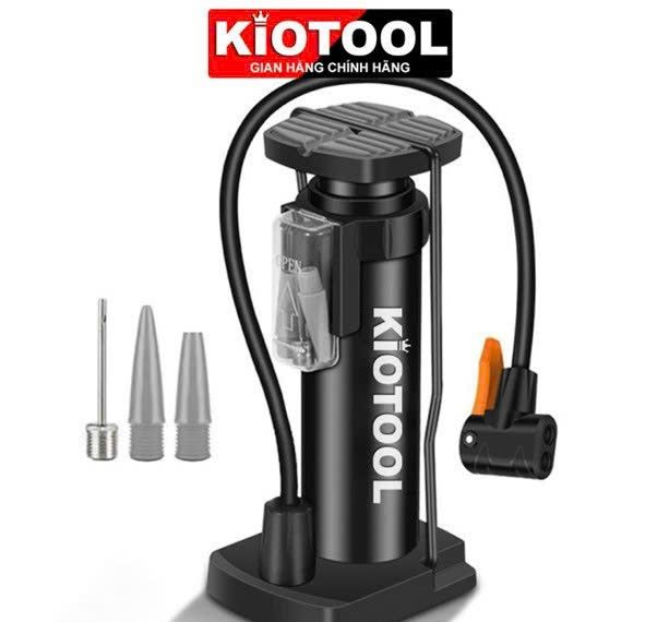 Bơm xe máy xe đạp nhỏ gọn kiotool đầu van đa năng