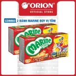 Combo 2 hộp bánh Cá Marine Boy Orion vị Tôm Nướng Môi Đỏ 35g/hộp