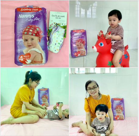 Tã/ bỉm DÁN Nannys S/M/L/XL/XXL 50 miếng (Cho bé 2-25kg)