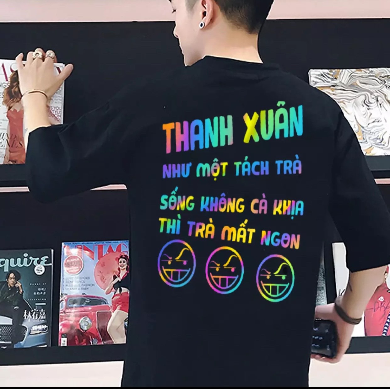 ÁO PHẢN QUANG NAM NỮ IN HÌNH ĐẦY CÁ TÍNH