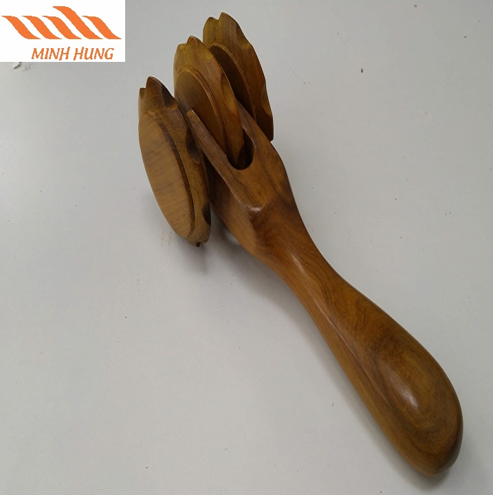 Cây lăn massage toàn thân bằng gỗ Bách Xanh 3 bánh