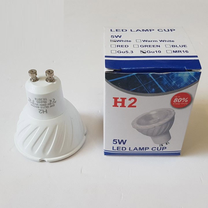 BÓNG ĐÈN LED CHÉN COB 5W ĐUI CÀI Gu10.