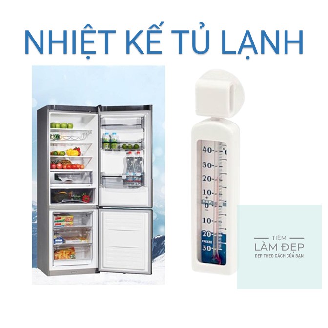 Nhiệt kế tủ lạnh có móc dính tiện lợi kiểm soát nhiệt độ thực phẩm, nhiệt độ phòng hiệu quả
