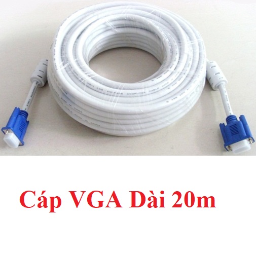 Dây cáp VGA 2 đầu chống nhiễu dài 20m