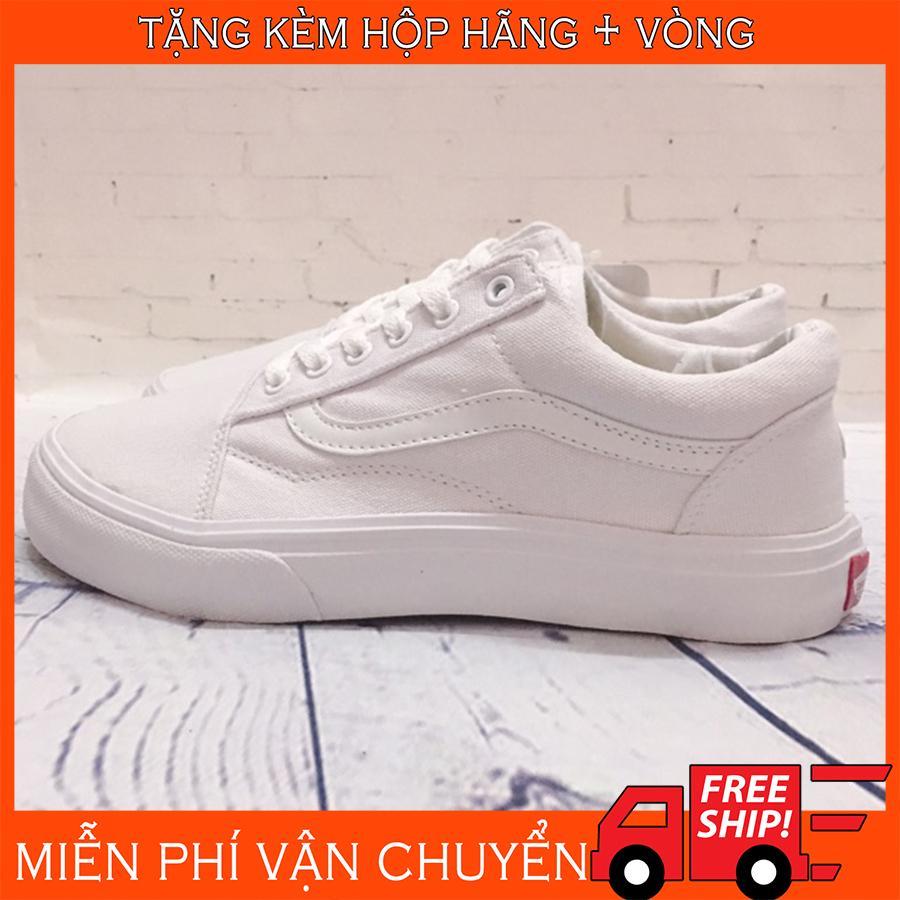 [CÓ KÈM HỘP] Giày Vans Trắng Old Skool (Thời Trang)