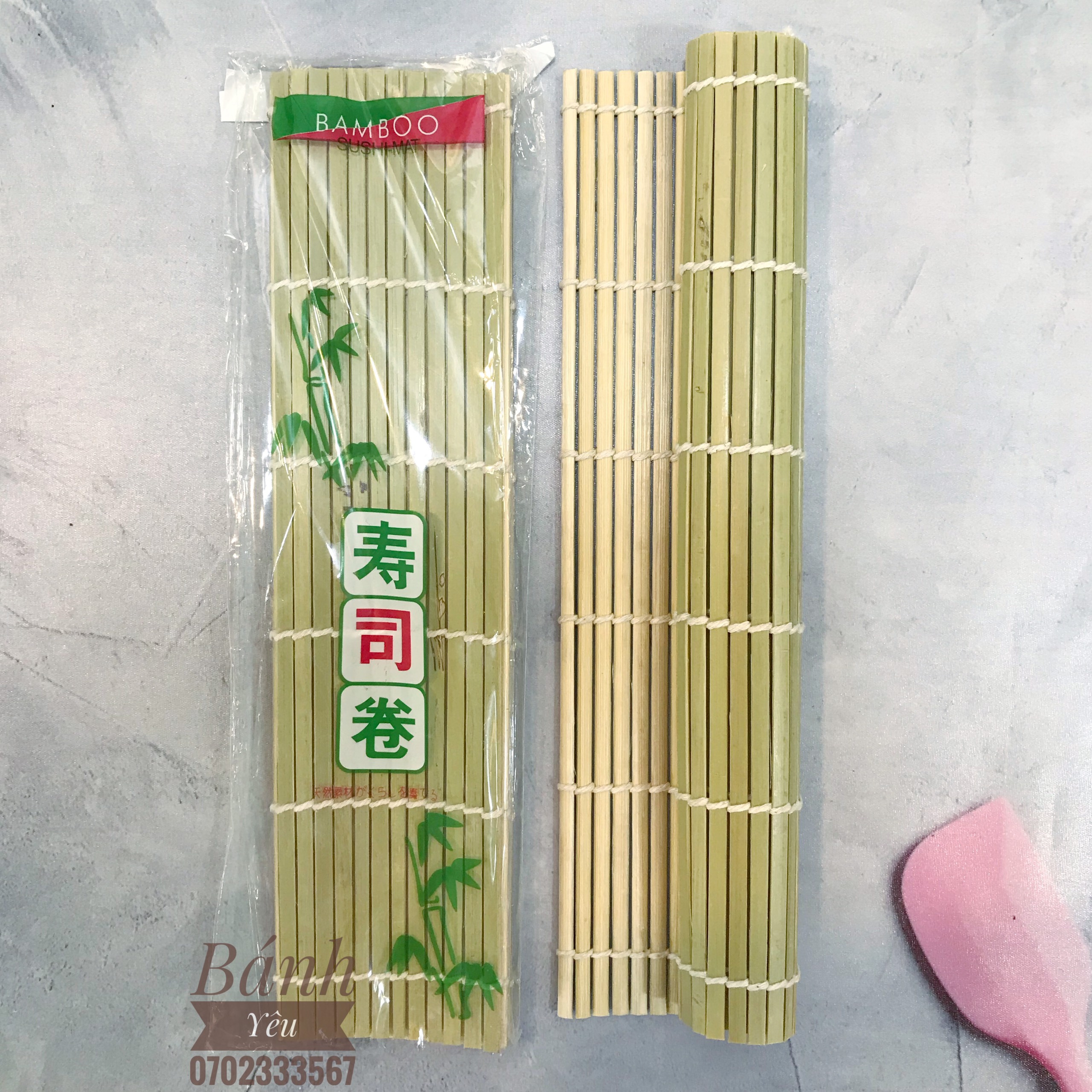 Mành Tre Cuộn Sushi Xanh