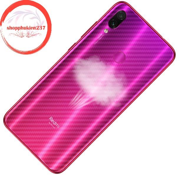 [HCM]Miếng Dán Lưng Vân Carbon Dành Cho Xiaomi Redmi Note 7  Redmi Note 7 Pro Dán Dẻo Mặt Lưng