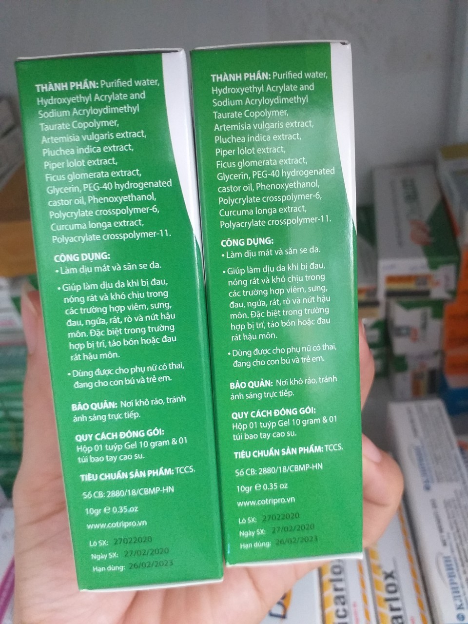 [HCM]gel bôi trĩ COTRIPRO 10G