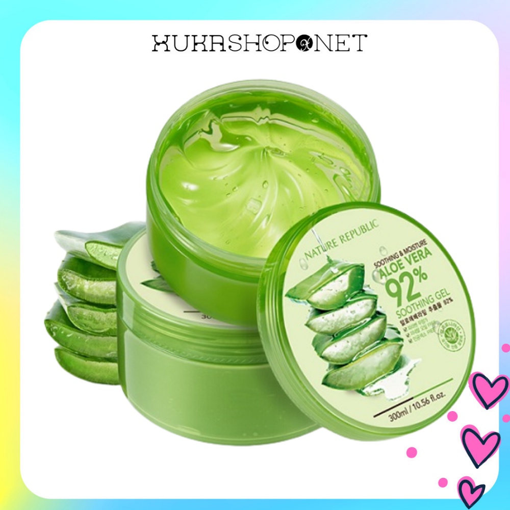 Gel lô hội Nature Republic Soothing & Moisture Aloe Vera 92% - Gel dưỡng nha đam đa năng