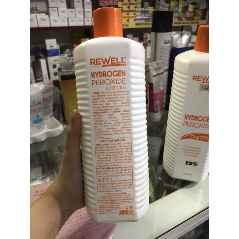 OXY TRỢ NHUỘM 12% REWELL 1000ML