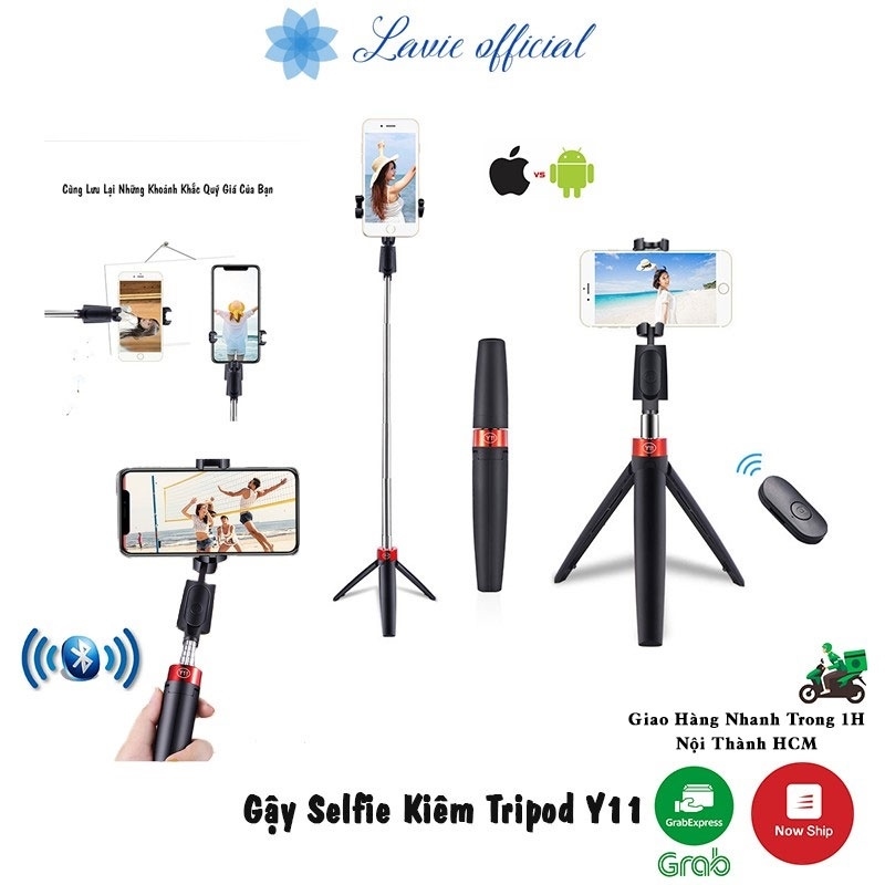 ✙℗  Tripod Điện Thoại 3 Chân Chống Rung, Gậy Chụp Hình Tự Sướng Selfie Bluetooth Đa Năng Yunteng, Quay Livestream Cao Cấp