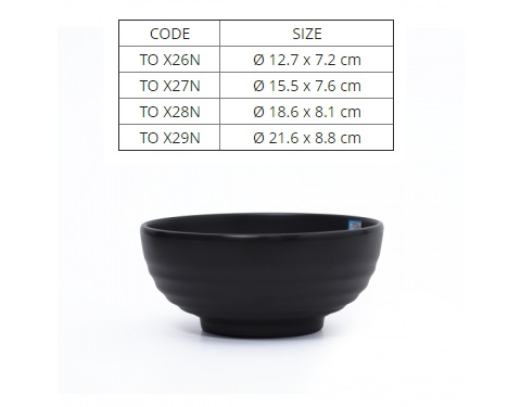 [HCM]Tô Nhựa Melamine Tròn Đen Nhám
