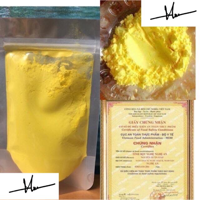 1 LẠNG TINH BỘT NGHỆ VÀNG GIÚP MỜ NÁM SÁNG DA
