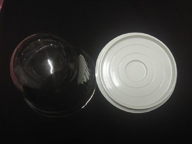 BỘ 50 HỘP NHỰA ĐỰNG BÁNH ĐẾ TRẮNG NẮP MÔ 14 CM CAO 12 CM - H24 MÔ
