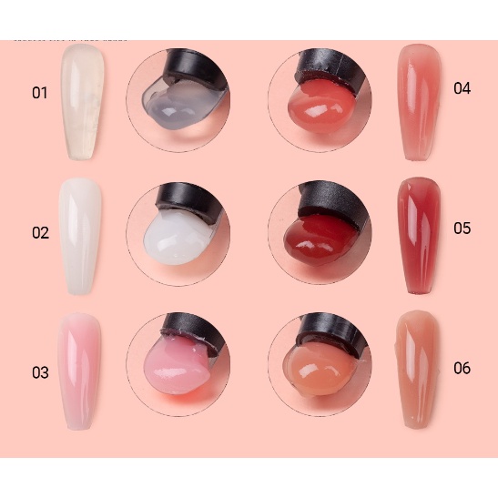 Gel Gôm Đắp Nối Móng Úp Tuýp 30ML - sinailmi