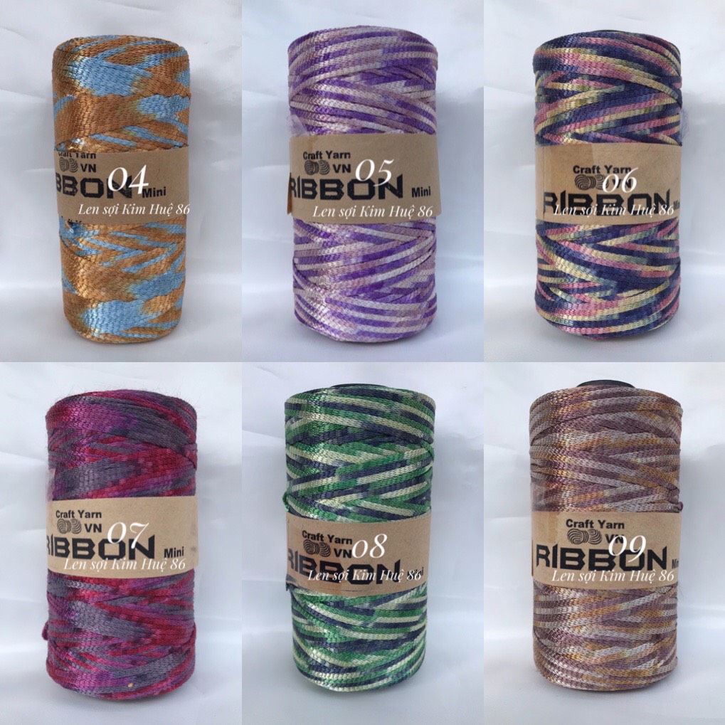 Sợi Ribbon màu loang