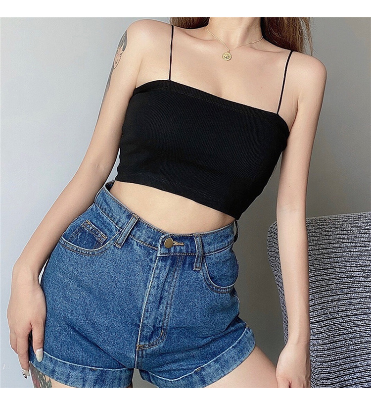 Áo hai dây Bape sợi bún ôm body chất bozip co giãn full 2 màu - MYSSTORE -