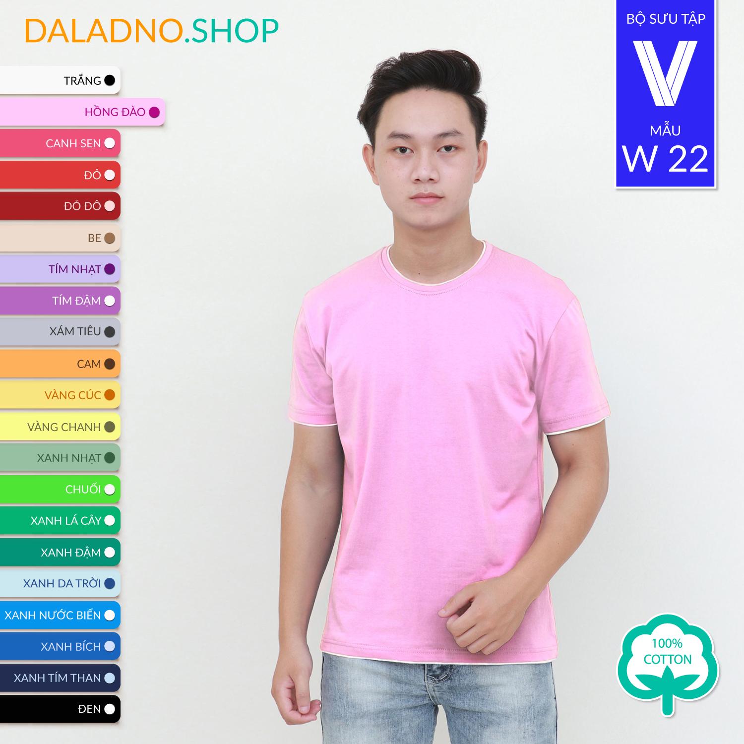 W-22 | T-Shirt Slim with double neckline 20+ colors Daladno