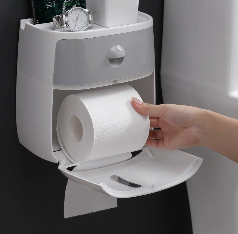 Hộp đựng giấy vệ sinh 2 ngăn ECOCO