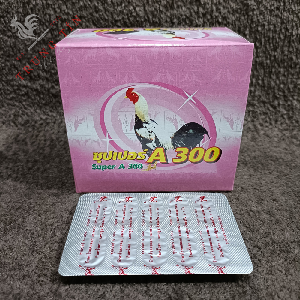 A300 thuốc gà đá ( tiêu kén , gom kén (1 vĩ / 10 viên) thuốc gà chọi