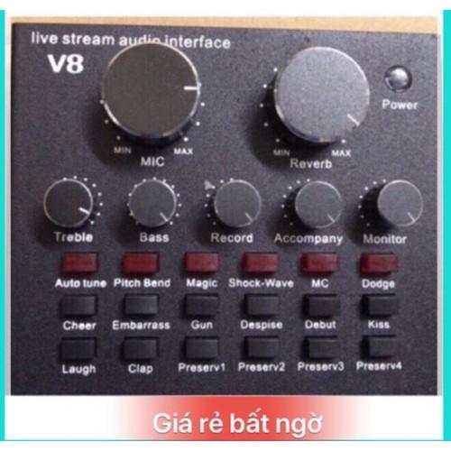 suond card v8 hát live stream thu âm bảo hàng 6 tháng đổi mới