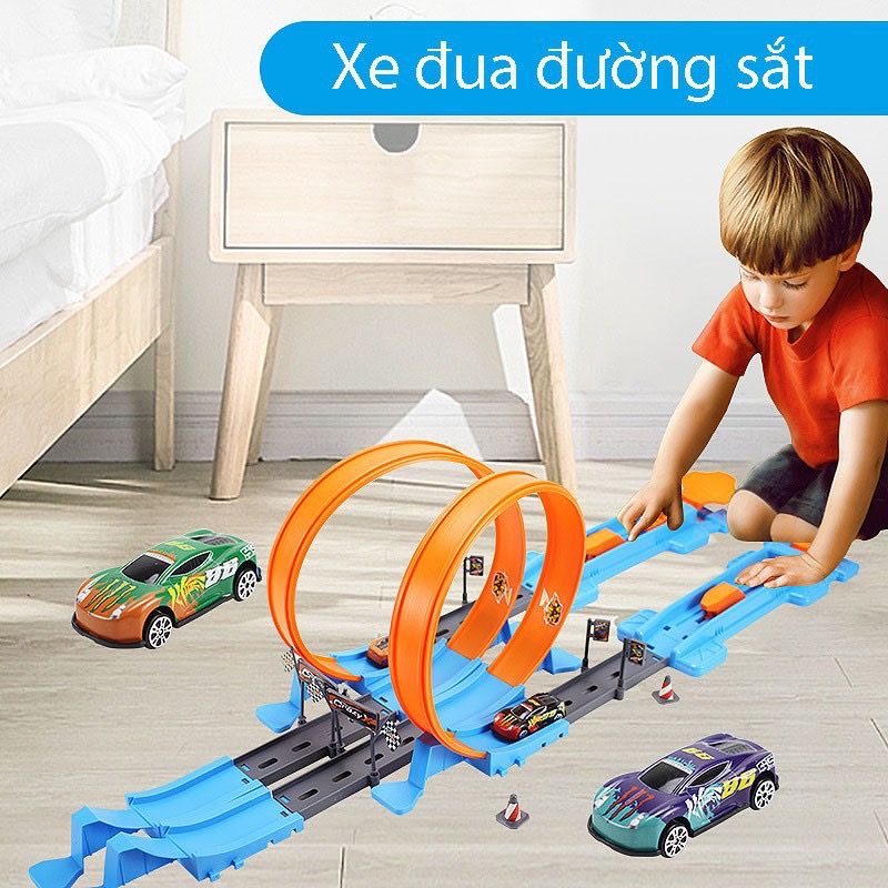 Mô hình đường đua kỳ thú hotwheels - đường đua siêu tốc độ 40 chi tiết