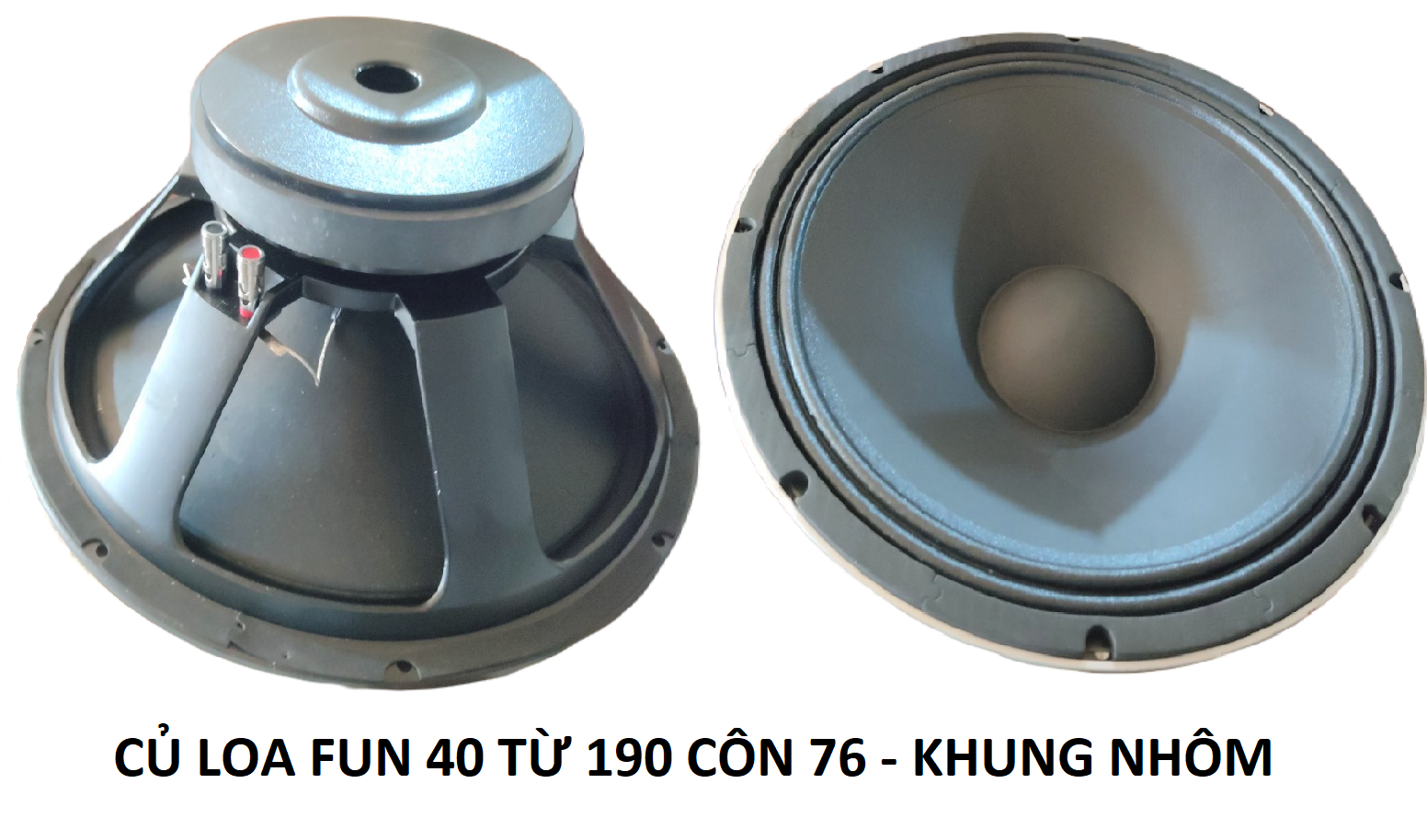 2 củ bass 40 koloda từ 190 gân vải côn 75.5mm - loa bass 4 tấc
