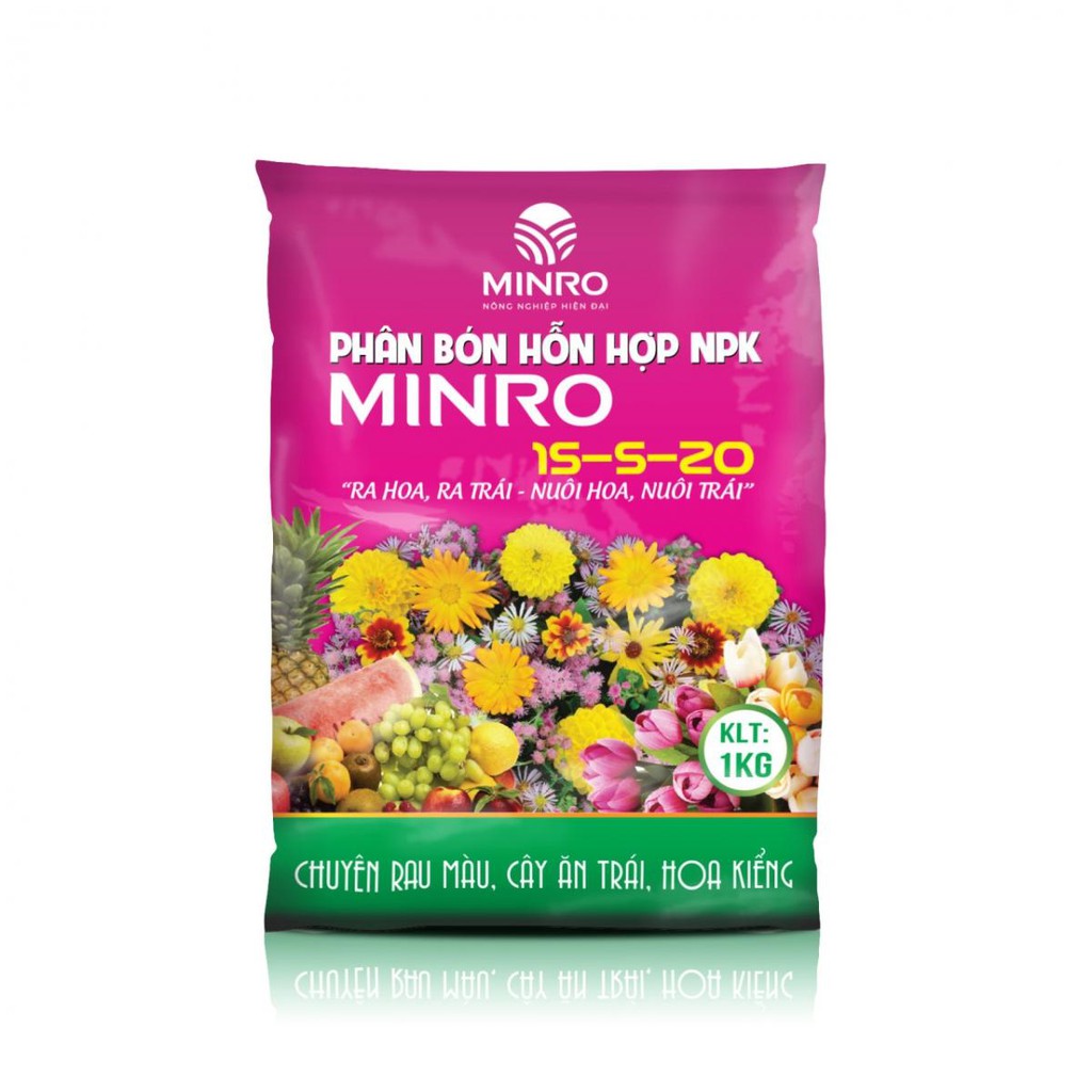 NPK minro 15-5-20 fertilizer fruit beans packet 200gr