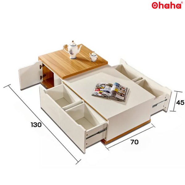 [ Freeship HCM ] [ Trả góp 0%] Bàn trà sofa OHAHA kiểu dáng độc đáo - BT008