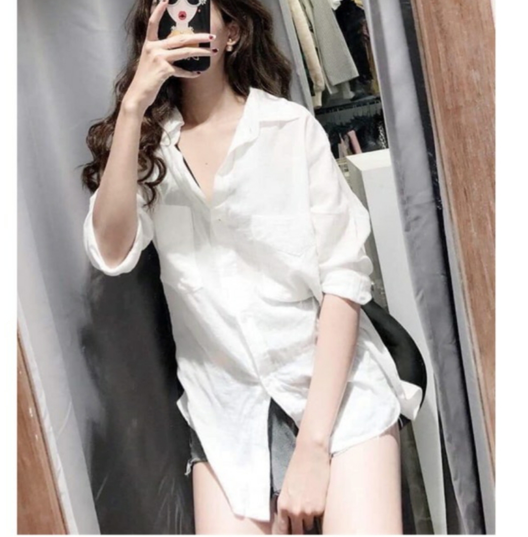 [HCM]Áo sơ mi nữ đũi mịn đẹp đủ size S M L