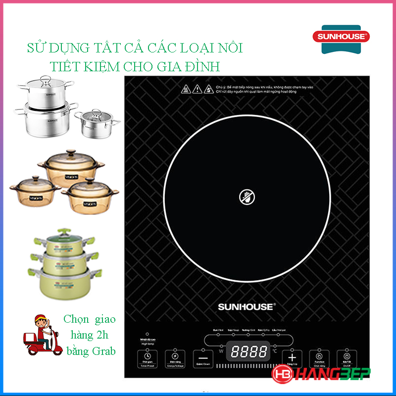 Bếp hồng ngoại cảm ứng Sunhouse SHD6017 / SHD6011 - tất cả tặng vĩ nướng theo máy - Bảo hành chính hãng 12 tháng