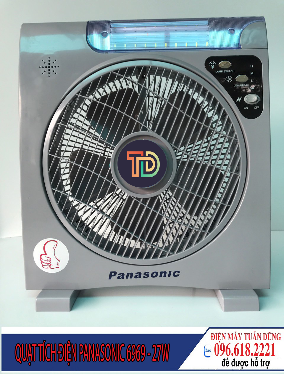 Quạt tích điện Panasonic 6969 - Có ảnh và Video thật