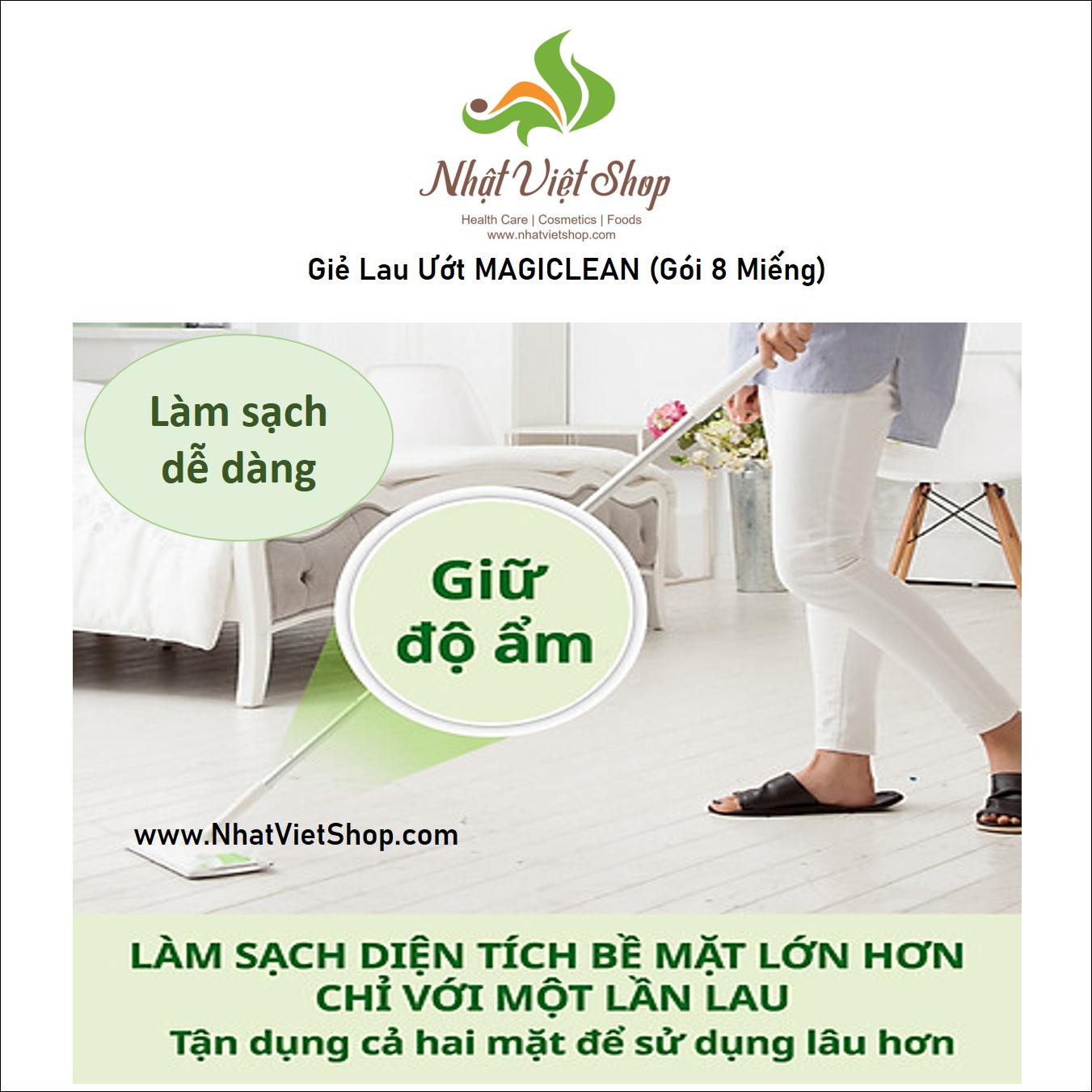 Giẻ Lau Sàn Khô Magiclean - 20 Miếng