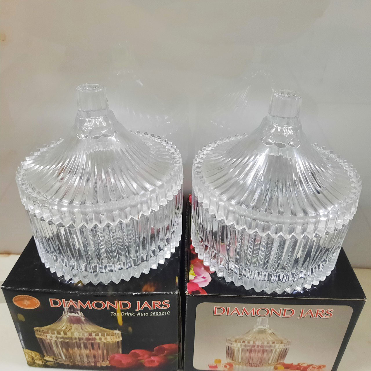 Combo 2 thố thuỷ tinh đựng mứt, thố mứt thuỷ tinh đựng hạt dưa, đựng mứt bày bàn trang trí